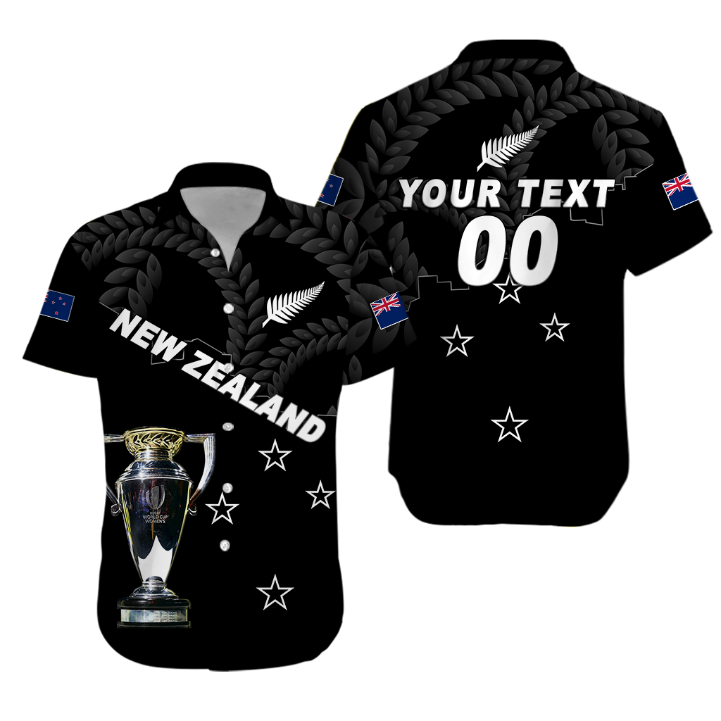 (Custom Personalised) New Zealand Champions Rugby 2022 Hawaiian Shirt - LT12 Unisex Black - Polynesian Pride