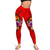 Hawaii Polynesian Women's Leggings - Floral With Seal Red - Polynesian Pride