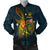 Vanuatu Polynesian Men's Bomber Jacket - Legend of Vanuatu (Blue) Blue - Polynesian Pride