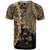 Fiji Polynesian Custom T Shirt Tribal Wave Tattoo Gold - Polynesian Pride