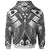 Kosrae Custom Zip up Hoodie White Seal with Polynesian Tattoo - Polynesian Pride