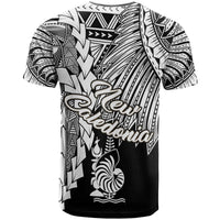 New Caledonia Polynesian T Shirt Tribal Wave Tattoo White - Polynesian Pride