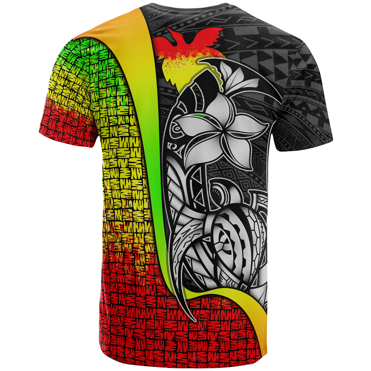 Papua New Guinea Polynesian T Shirt Reggae Turtle with Hook - Polynesian Pride