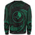 Yap Polynesian Custom Personalised Sweater - Green Tribal Wave - Polynesian Pride