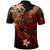 Tahiti Polynesian Polo Shirt Plumeria Flowers and Waves - Polynesian Pride