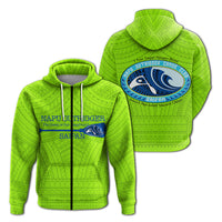 NAPU Outrigger Canoe Club Zip up Hoodie LT12 Unisex Green - Polynesian Pride