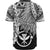 Hawaii Kanaka Maoli Polynesian Custom Personalised Baseball Shirt - Tribal Wave Tattoo White - Polynesian Pride