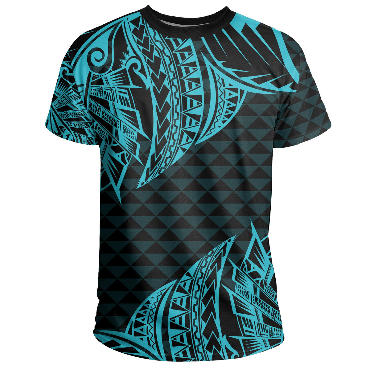 Hawaii Maka Polynesian T Shirt Marcus Style Blue - Polynesian Pride