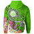 Hawaii Polynesian Zip up Hoodie Hawaii Seal With Turtle Plumeria (Green) - Polynesian Pride