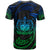 Samoa Polynesian T Shirt Blue Tribal Wave Ver.02 - Polynesian Pride