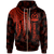 Vanuatu Zip up Hoodie Polynesian Wings (Red) Unisex Red - Polynesian Pride