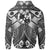 Tonga Polynesian Zip up Hoodie Tonga White Seal with Polynesian tattoo - Polynesian Pride