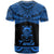 Tuvalu Polynesian Custom T Shirt Tuvaluan Pride Blue Version - Polynesian Pride