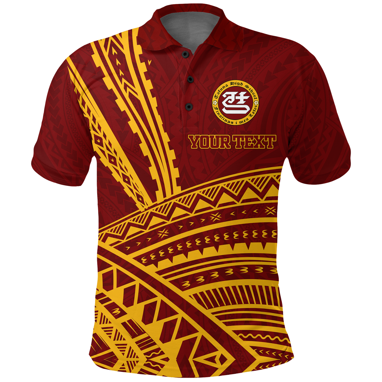 Custom Tafuna High School American Samoa Pride Polo Shirt LT12 Unisex Red - Polynesian Pride