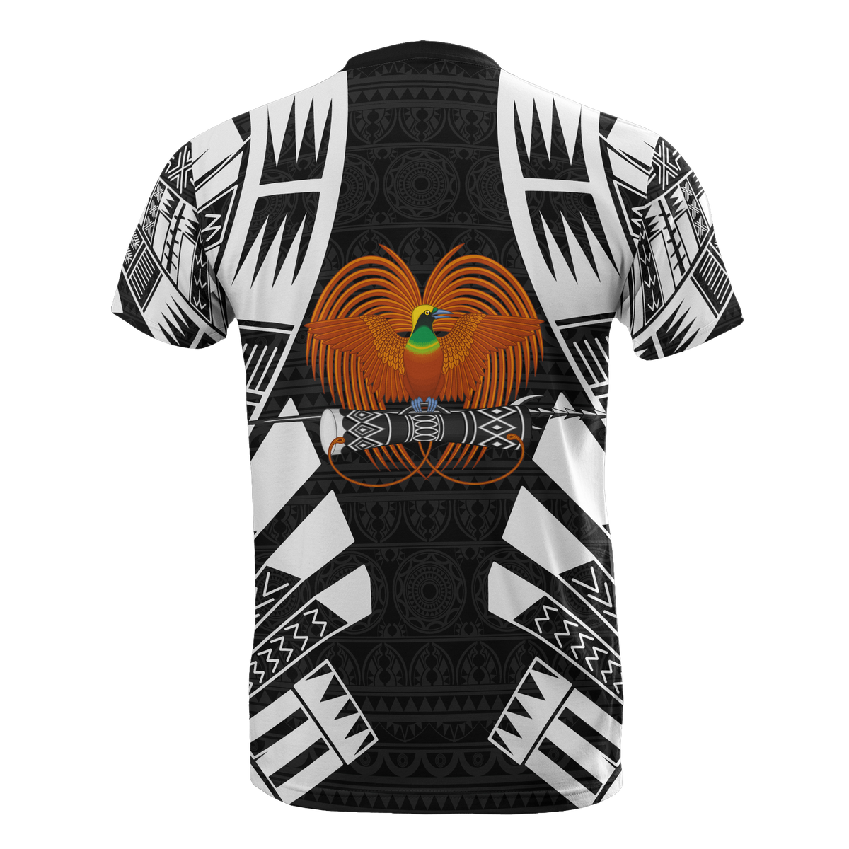 Papua New Guinea T Shirt Papua New Guinea Coat Of Arms Polynesian Tattoo Style - Polynesian Pride