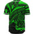 Cook Islands Baseball Shirt - Green Color Cross Style - Polynesian Pride