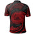 American Samoa Polynesian Custom Polo Shirt Red Tribal Wave - Polynesian Pride