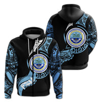 Federated States of Micronesia Zip up Hoodie Micronesia Pride LT12 Unisex Black - Polynesian Pride
