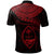 Guam Polynesian Polo Shirt Guam Waves (Red) - Polynesian Pride