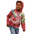 Marshall Islands Polynesian Zip up Hoodie Summer Plumeria (Red) - Polynesian Pride