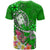 Fiji T Shirt Turtle Plumeria (Green) - Polynesian Pride