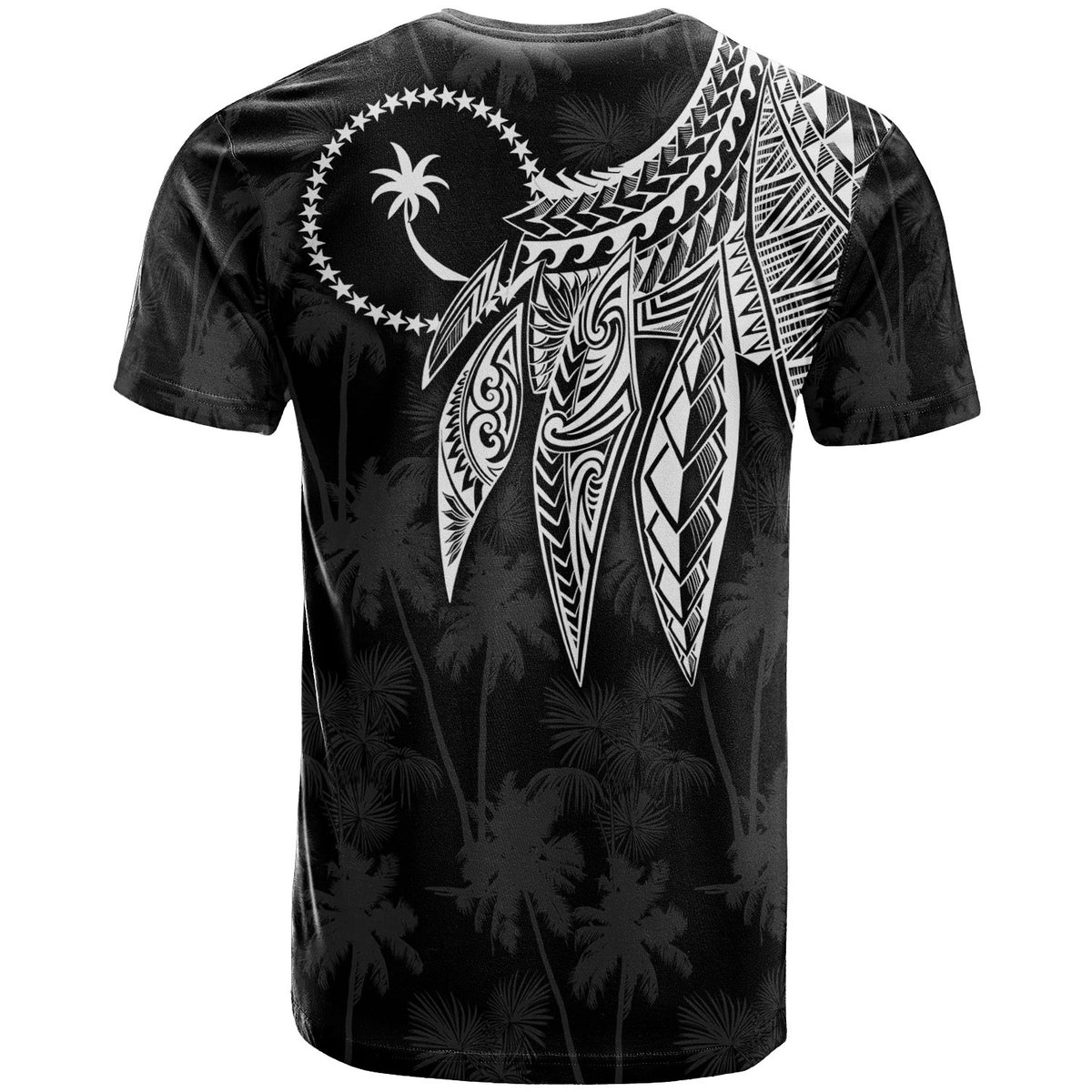 Chuuk T Shirt Polynesian Wings (White) - Polynesian Pride