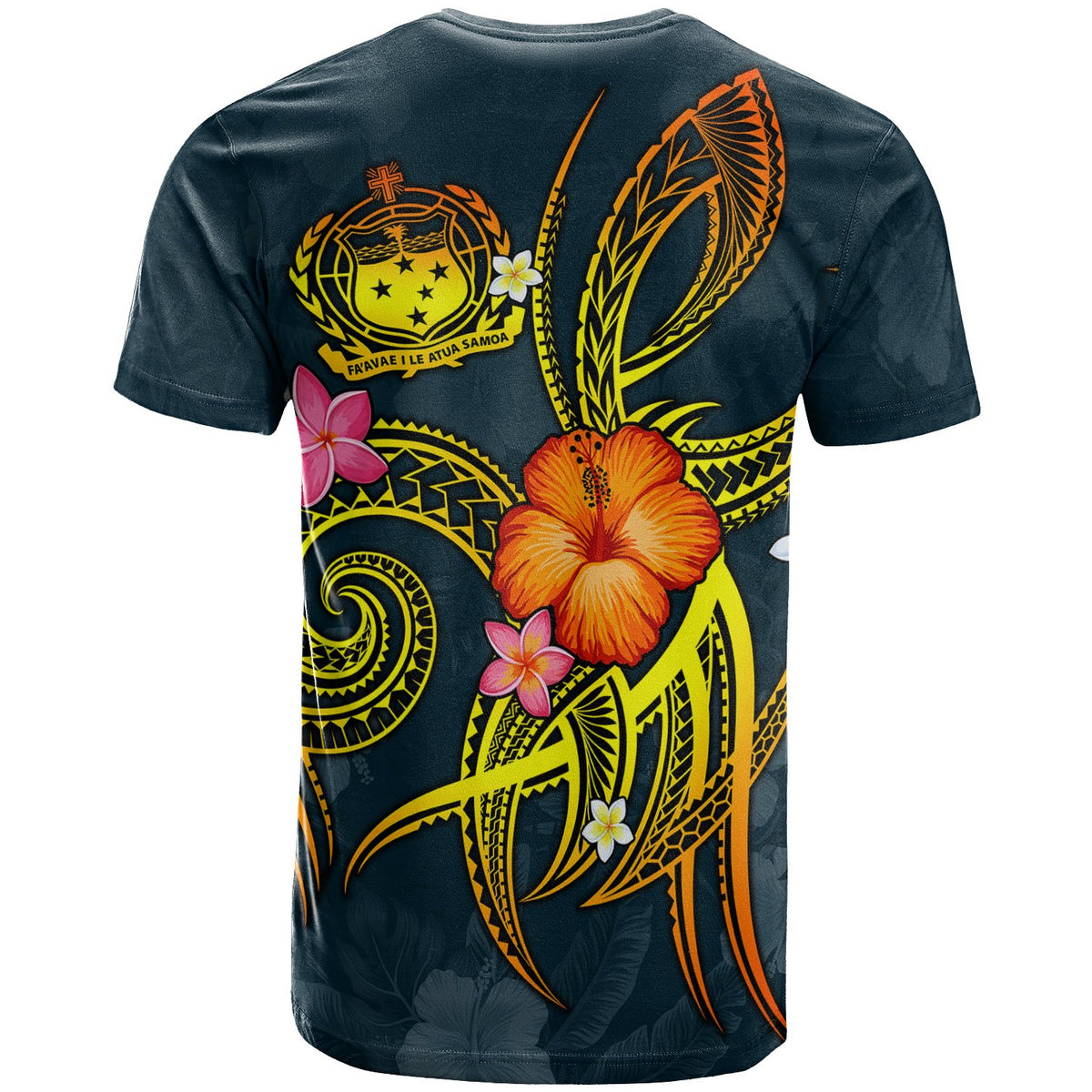 Polynesian Hawaii Custom T Shirt Legend of Samoa (Blue) - Polynesian Pride