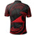 Tokelau Polynesian Polo Shirt Red Tribal Wave - Polynesian Pride