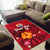 (Custom Personalised) Tahiti Maohi Area Rug - Hibiscus With Tribal - LT12 - Polynesian Pride