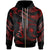 Chuuk Polynesian Zip Hoodie Polynesian Tattoo Red Version Unisex Red - Polynesian Pride