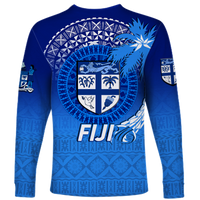 Fiji Tapa Tribal Coconut Tree Long Sleeve Shirt - LT12 - Polynesian Pride