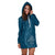 Guam Hoodie Dress - Hafa Adai Pattern Style Blue - Polynesian Pride