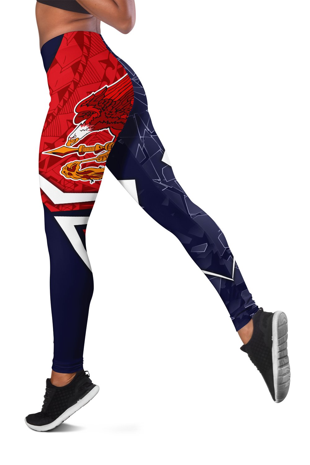 American Samoa Leggings - AS Flag with Polynesian Patterns - Polynesian Pride