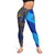 Fiji Leggings - Flag's Color With Gold Polynesian Pattern - LT20 - Polynesian Pride