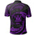 Niue Polynesian Polo Shirt Purple Tribal Wave - Polynesian Pride