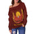 American Samoa Women's Off Shoulder Sweater - Manulele Tausala Nuuuli - Polynesian Pride