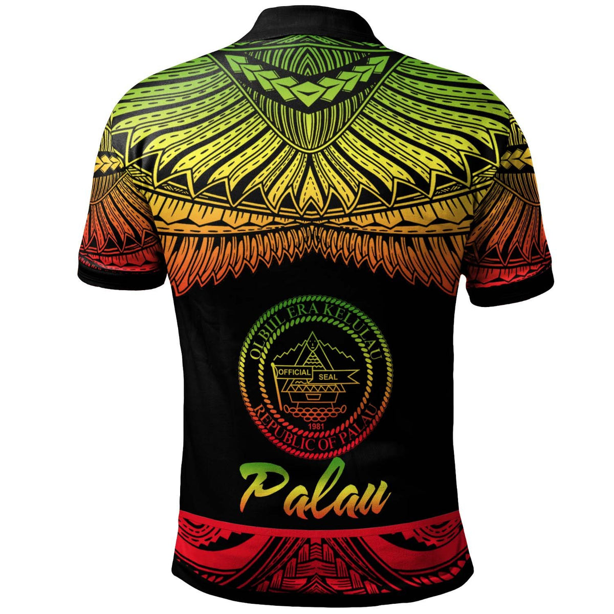 Palau Polo Shirt Polynesian Tattoo Reggae Version - Polynesian Pride