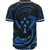 Kosrae Polynesian Baseball Shirt - Blue Tribal Wave - Polynesian Pride