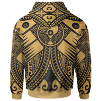 YAP Hoodie Gold Seal with Polynesian Tattoo - Polynesian Pride