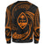 Guam Polynesian Sweater - Orange Tribal Wave - Polynesian Pride