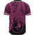 Yap Polynesian Custom Personalised Baseball Shirt - Tribal Wave Tattoo Pink - Polynesian Pride