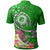 FSM Custom Polo Shirt Turtle Plumeria (Green) - Polynesian Pride