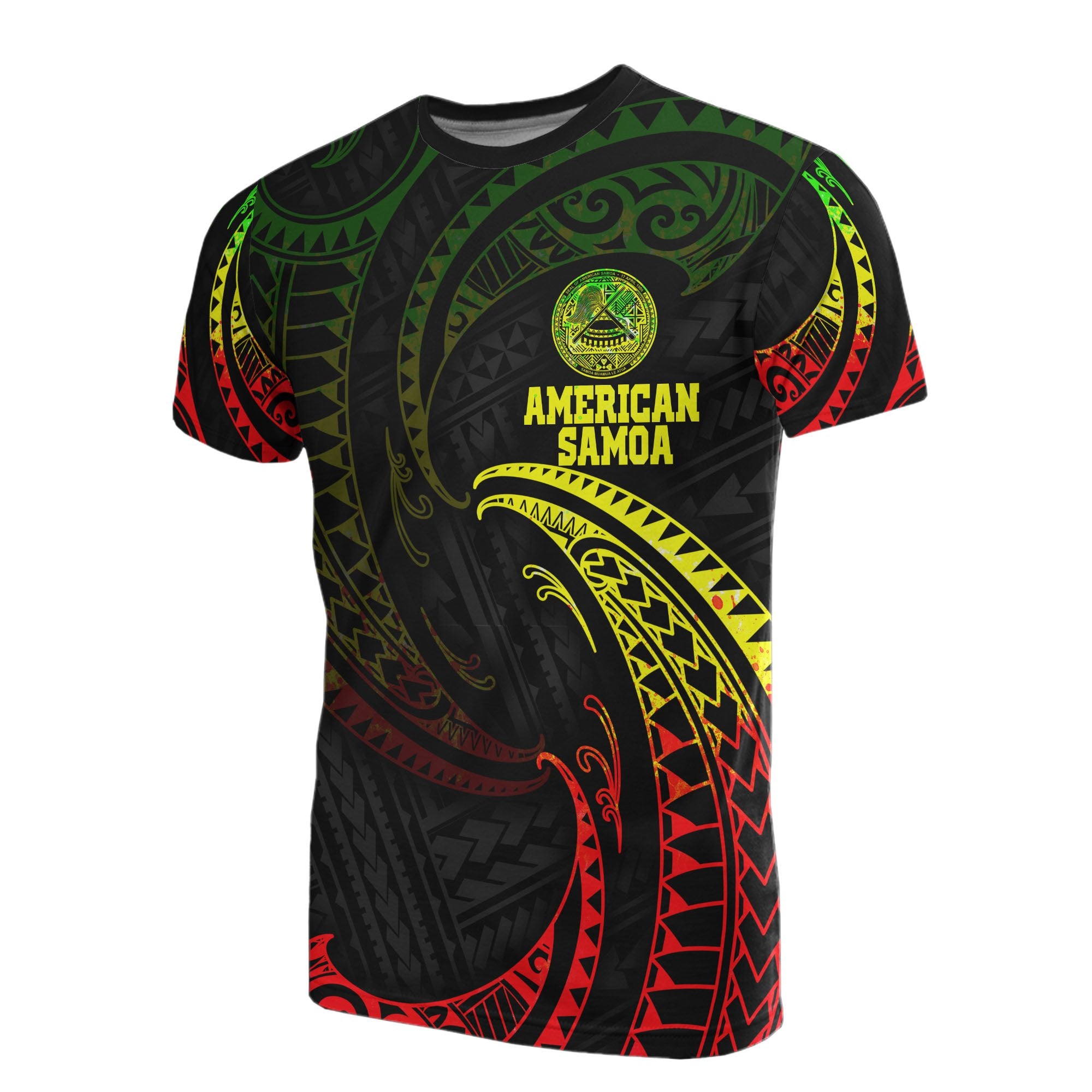 American Samoa Polynesian T Shirt Reggae Tribal Wave Unisex Reggae - Polynesian Pride