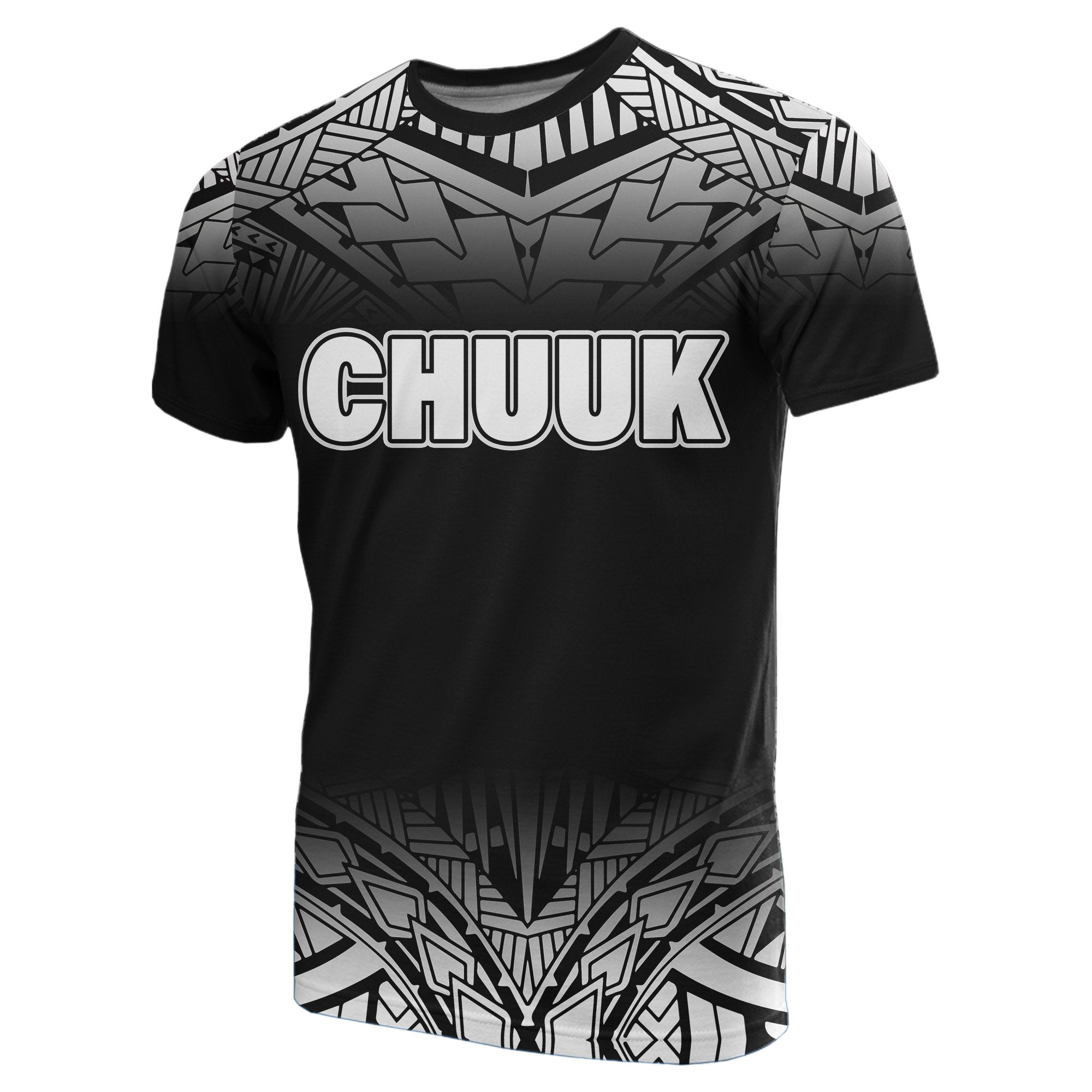 Chuuk All Over T Shirt Chuuk Polynesian Tattoo Black Fog Style Unisex Black - Polynesian Pride