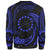 Cook Islands Polynesian Sweater - Blue Tribal Wave - Polynesian Pride