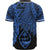 Guam Polynesian Baseball Shirt - Tribal Wave Tattoo Blue - Polynesian Pride