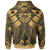 Tahiti Hoodie Gold Seal with Polynesian Tattoo - Polynesian Pride