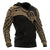 Guam Polynesian Hoodie Gold Heart Shield - Polynesian Pride