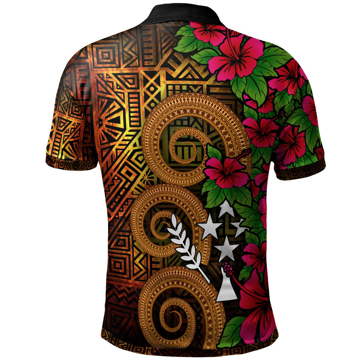 Kosrae Micronesia Polynesian Polo Shirt Hibiscus Vintage - Polynesian Pride