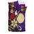 Palau Polynesian Bedding Set - Tribal Flower With Special Turtles Purple Color - Polynesian Pride